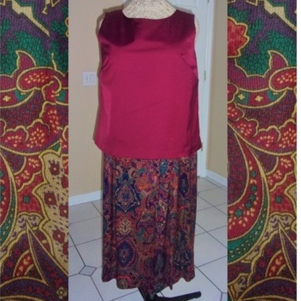 PERFECTLY COORDINATED SHELL AND SKIRT SET